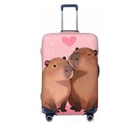 Zelinge Housse de protection pour valise, lavable, élastique, résistante aux rayures, Charmant couple Capybara, for 22-24 Inch Luggages M