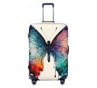 Zelinge Housses de protection anti-rayures pour valises de voyage, Splattered Butterfly Art Beige, for 29-32 Inch Luggages XL