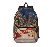 Zelinge Joli sac à dos de voyage pour ordinateur portable Sac à dos de randonnée, Village de Noël, taille unique
