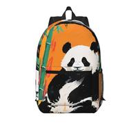 Zelinge Polar Bear In Blue Sac à dos décontracté pour ordinateur portable de 13 pouces Sac à dos de randonnée, Panda Orange Vert, One Size, Sacs à dos de voyage