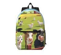 Zelinge Polar Bear In Blue Sac à dos décontracté pour ordinateur portable de 13 pouces Sac à dos de randonnée, Animaux de la ferme., One Size, Sacs à dos de voyage