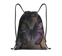 Zelinge Sac à cordon de serrage pour sport, natation, yoga, Art oriental papillon, 14 x 16.9 inch, Sacs à dos de jour