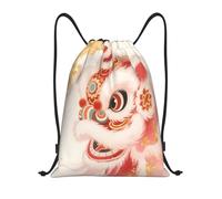 Zelinge Sac à dos avec cordon de serrage Motif baleine Bleu, Aquarelle Lion Dance, 16.5 x 19.6 inch, Sacs à dos de jour