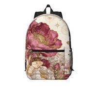 Zelinge Sac à dos de travail rétro pour ordinateur, Floral Butterfly Art Crème, One Size, Sacs à dos de voyage