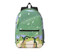 Zelinge Sac à dos de voyage pour ordinateur portable de 13 pouces, Rainy Day Grenouilles mignonnes, One Size, Sacs à dos de voyage