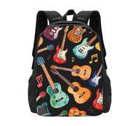 Zelinge Sac à dos pour ordinateur portable, sac de travail pour ordinateur portable, Guitares aquarelles colorées, One Size, Sac à dos de voyage décontracté