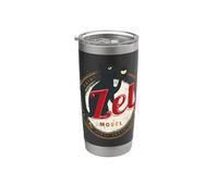 Zell avec chat Vintage Moselle Rhénanie-Palatinat Allemagne Gobelet isotherme en acier inoxydable double paroi