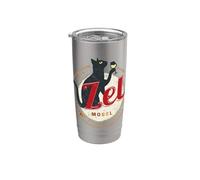 Zell avec chat Vintage Moselle Rhénanie-Palatinat Allemagne Gobelet isotherme en acier inoxydable double paroi