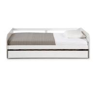 ZELLA - Lit Gigogne 90x190 cm coloris Blanc