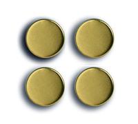 Zeller 11234 Lot de 4 aimants Extra puissants Doré Ø 2,3 x 0,9 cm