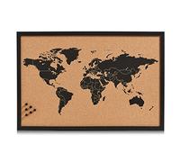 Zeller 11571 World Tableau Bois/Lège Marron/Noir 60 x 40 x 60 cm