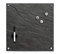 Zeller 11688 Tableau mémo Ardoise en Verre Anthracite 40 x 40 cm