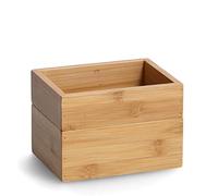 Zeller 13318 Lot de 2 boîtes de rangement empilables en bambou 14,5 x 11 x 10 cm