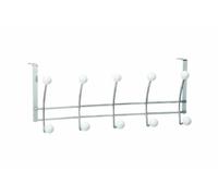 Zeller 13893 Patère de Porte 5 Crochets chromés à Boules 48 x 10 x 20 cm