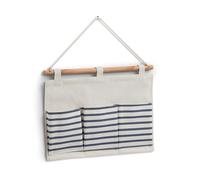 Zeller 14285 Stripes Rangement suspendu 8 compartiments Coton/polyester Bleu env. 35 x 60 cm