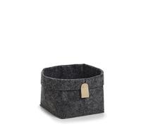Zeller 14390 Lot de 12 paniers de rangement en feutre Anthracite 16 x 16 x 17 cm
