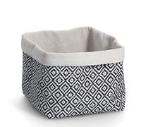 Zeller 14396 Mosaïque Panier de rangement en coton/papier Noir/blanc Env. 28 x 28 x 25/28 cm