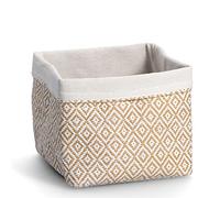 Zeller 14398 Mosaïque Panier de rangement en coton/papier Beige/blanc Env. 28 x 28 x 25/28 cm Décoration …
