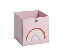 Zeller 14427 Rosy Rainbow Boîte de rangement non tissé Rose Env. 28 x 28 x 28 cm