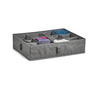 Zeller 14604 Boîte de Rangement Flanelle Gris 44 x 34 x 11 cm