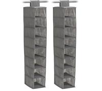 Zeller 14614 Rangement Suspendu Toison Gris 19,5 x 31 x 4 cm (Lot de 2)