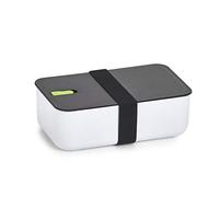 Zeller 14732 Boîte à déjeuner, Box Repas, Boite à Goûter en Plastique BlancNoirVert Env. 19 x 12 x 6,5 cm