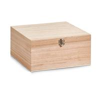 Zeller 15127 Boîte de Rangement Bois Marron 26 x 26 x 12,5 cm