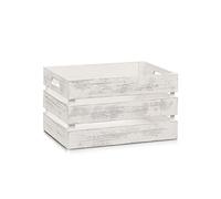 Zeller 15131 Caisse de rangement Bois de Polonia Blanc 35 x 25 x 20,5 cm