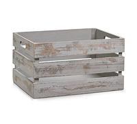 Zeller 15138 Caisse de rangement Bois de Polonia Gris 39 x 29 x 21,5 cm