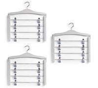 Zeller 17162 Cintre multiple Rock métal Hêtre Blanc, 3x