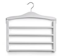 Zeller 17163 Cintre Multiples pour Pantalon Hêtraie Blanc 38,5 x 32 x 1,2 cm