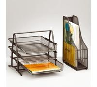 Zeller 17730 Range-Revues En Maille Charbon 27,5 X 9 X 35 Cm