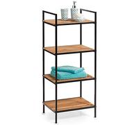 Zeller 18725 Meuble de Rangement à 4 étagères Règle, Bois, Noir, 39 x 33 x 95 cm