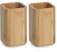 Zeller 18926 Gobelet en Bambou 7 x 7 x 11,4 cm (Lot de 2)