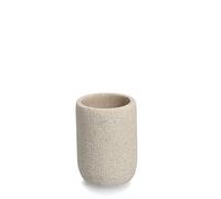 Zeller 18932 Gobelet à Dents Naturel en Polyrésine, Beige, 7.2cm x 10cm
