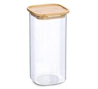 Zeller 19492 Pot de conservation avec couvercle en bambou 900 ml env. 10 x 10 x 22 cm