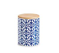 Zeller 19819 Maroc Boîte de conservation en céramique Bleu/blanc Ø 11 x 15,3 cm 900 ml