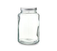 Zeller 19938 Bocal en verre avec couvercle en métal Rouge/argenté 4900 ml env. 17,2 x 17,2 x 27,8 cm