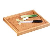 Zeller 2057793 Planche à Découper avec Rebord en Bambou Marron 50 x 40 x 4,5 cm