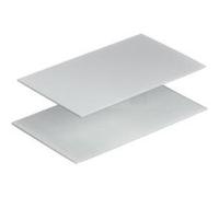 Zeller 2057831 planche à découper argent set de 2