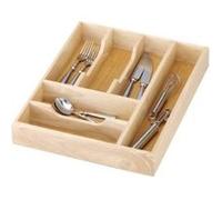 ZELLER 24045 RANGE-COUVERTS EN BOIS DE CAOUTCHOUC 34 X 43 X 6 CM G