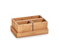 Zeller 25385 Organiseur en Bois Naturel., Bois, Naturel, 28 x 17.7 x 11 cm