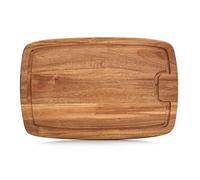 Zeller 25556 Planche à découper avec Rainure de sève Bois Marron 40 x 26 x 1,5 cm