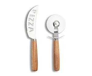 Zeller 25592 Planche à pizza Set, argent