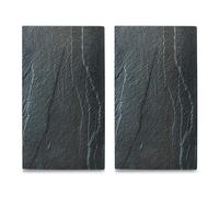 Zeller 26258 Ardoise Lot de 2 Planches à découper Verre Gris 30 x 30 x 52 cm