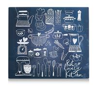 Zeller 26309 Lovely Kitchen Crédence Feux Verre Noir 56 x 50 x 1,5 cm
