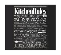 Zeller 26310 Kitchen Rules Crédence Feux Verre Noir 56 x 50 x 1,5 cm