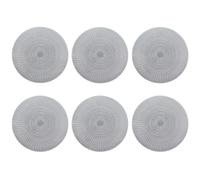 Zeller 27002 'Cut Out' Set Of 6 Pvc Place Mat, Round, Silver,41 x 41 x 1 cm ca.