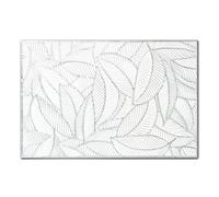 Zeller 27062 Set de Table en Plastique Motif fougère Argenté 45 x 30 cm
