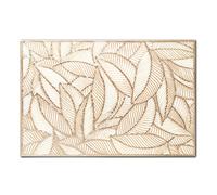 Zeller 27063 Lot de 2 Sets de Table Motif fougère en Plastique Doré Env. 45 x 30 cm